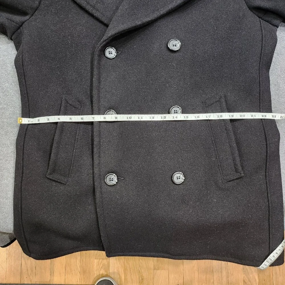 Schott Bros Perfecto 764 Wool Peacoat Black Men’s XL Made in USA - Picture 11 of 16